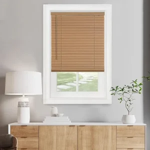1″ VINYL MINI BLIND 48X64 WOODTONE