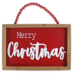 11.75X7 7/8″ XMAS MDF FRAMED HANGING WALL DECOR