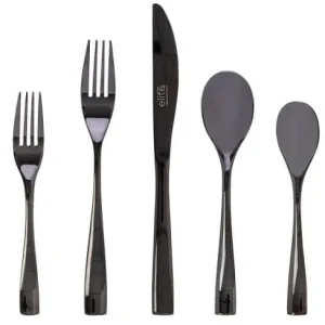 20PC BLACK FLATWARE SET HOLLAND ROAD
