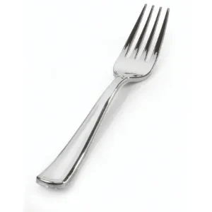 24PC DISPOSABLE FORK SILVER FINELINE