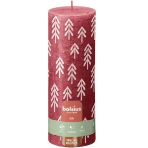 PILLAR CANDLE RUSTIC PRINT 68MM