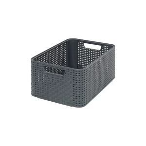 RATTAN STYLE BASKET ANTHRACITE CURVER